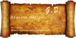 Glazius Dóra névjegykártya